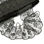 Кружево капроновое 65 мм / 13.7 метра, 30011 цв.039 черный, Kruzhevo