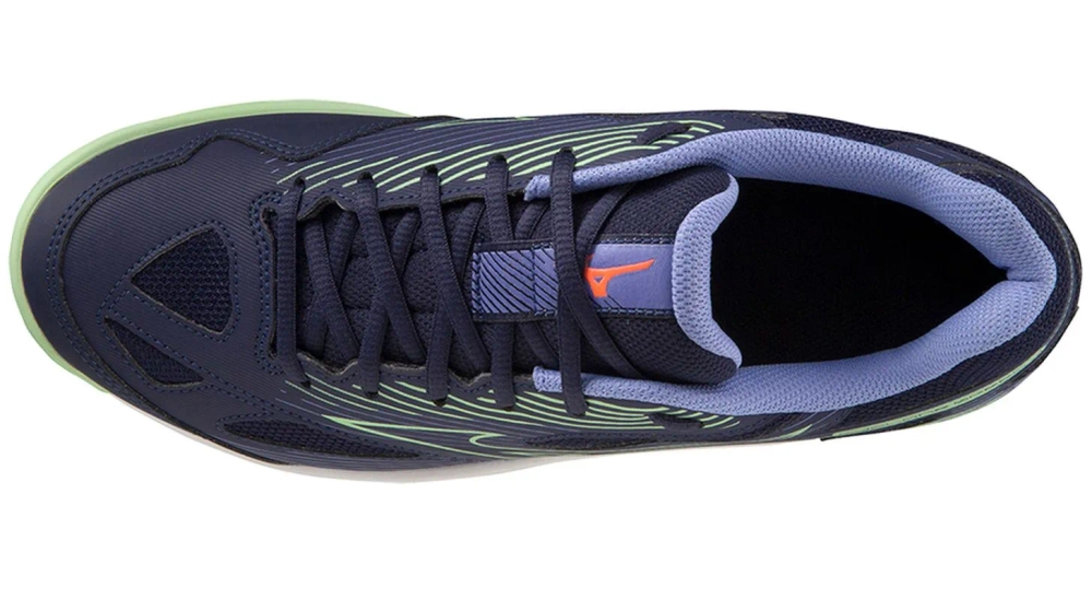 Мужские кроссовки для сквоша/бадминтона Mizuno Cyclone Speed 4 - eveblue/techgreen/iolite