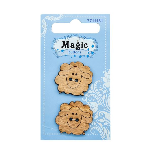 Украшения декоративные: пуговицы Овечка, 2 шт, Magic Buttons LW778-V47