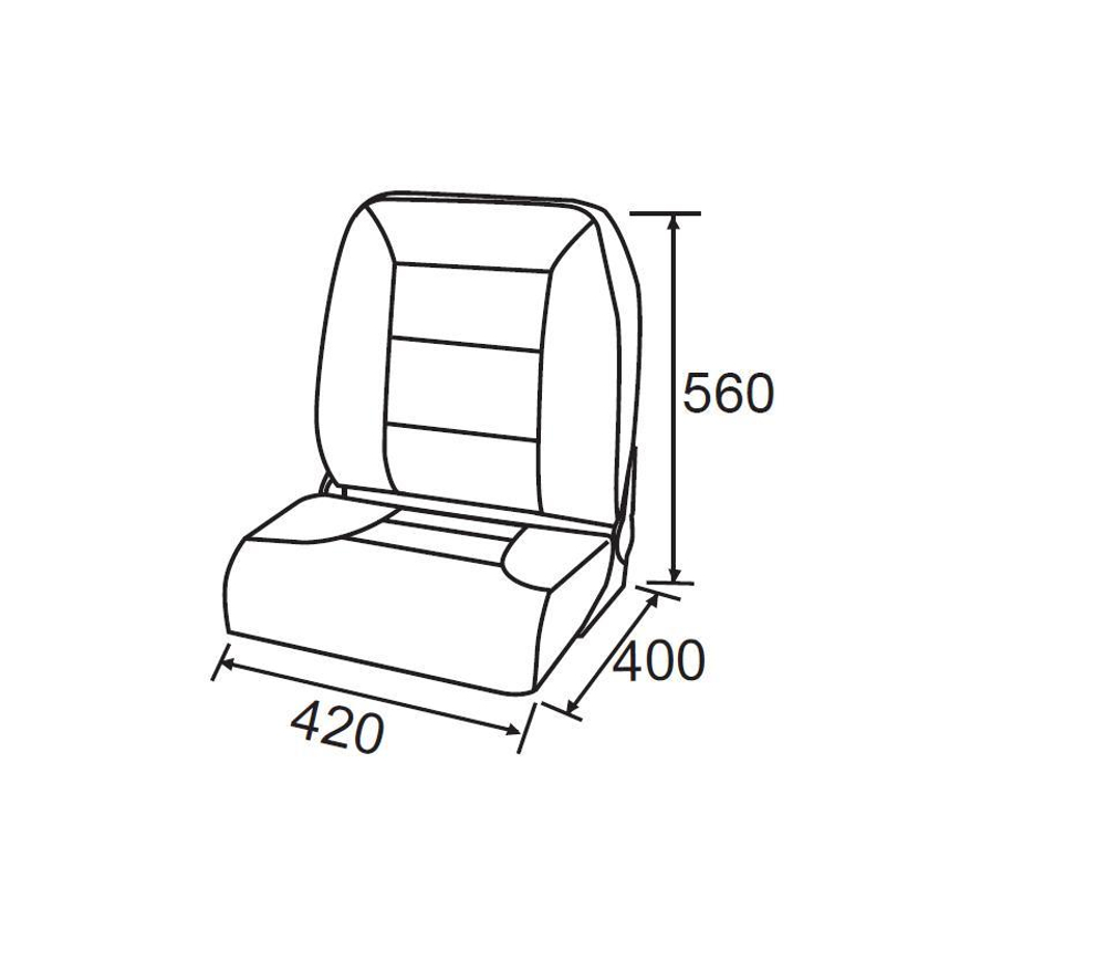 Кресло Premium High Back Boat Seat - Серый/Графит