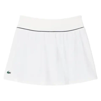 Теннисная юбка Lacoste Ultra Dry Tennis Heritage Ribbed - white/navy blue