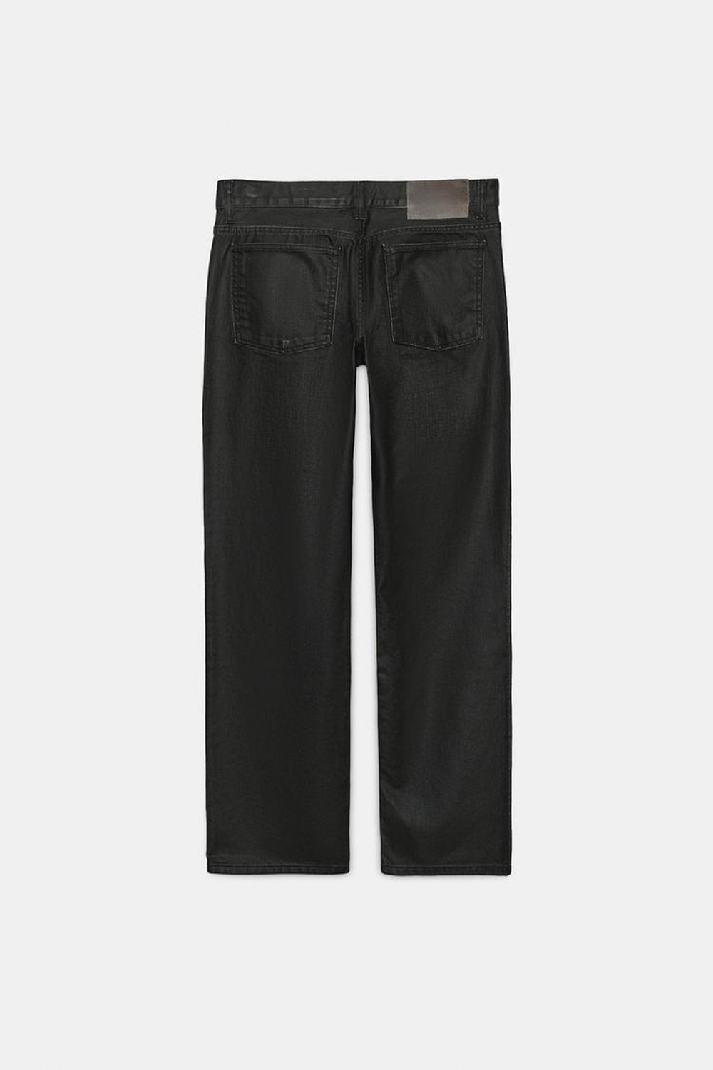 ZARA ВОЩЕНЫЕ ДЖИНСЫ TRF LOOSE STRAIGHT, ЧЕРНЫЙ