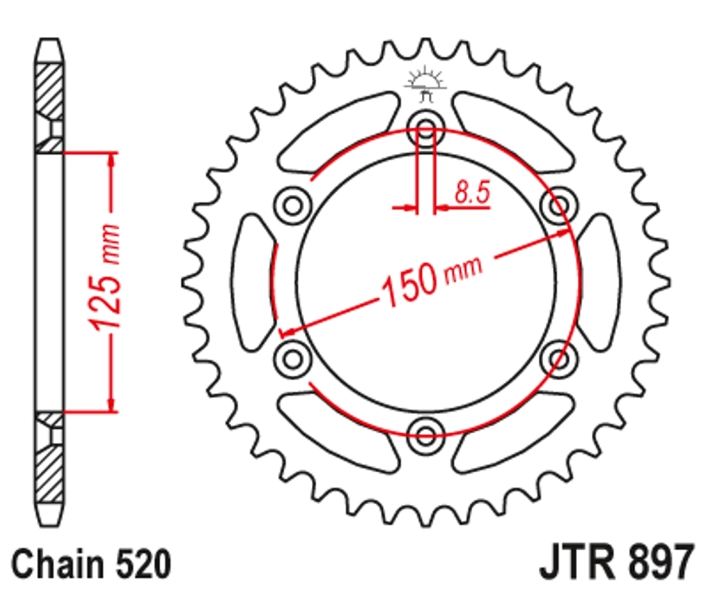 Звезда JTA897.48RED