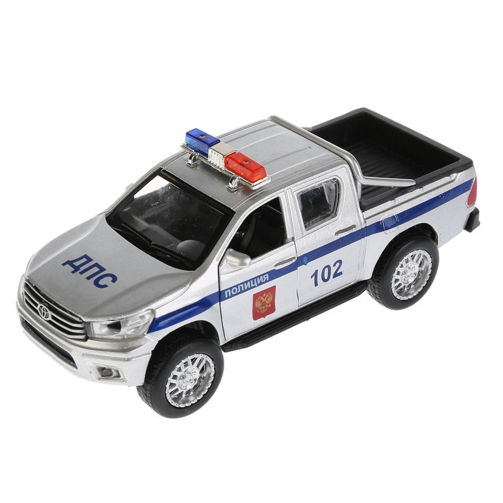 Модель  свет-звук TOYOTA HILUX ПОЛИЦИЯ 12 см, открываются двери, свет-звук
