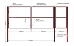 Входная группа (Ворота 4,0х2,0м распашные + калитка 1,0х2,0м), цвет зеленый (только каркас).