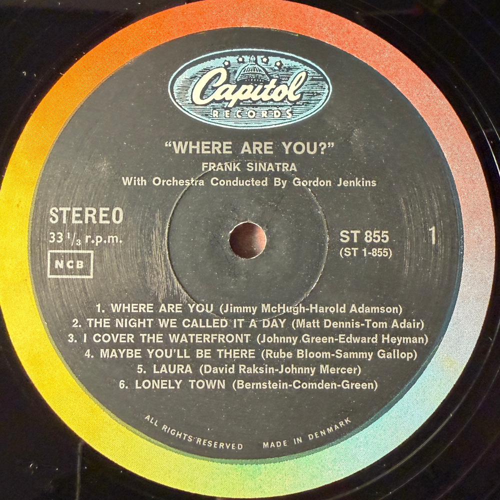 Frank Sinatra with Gordon Jenkins And His Orchestra ‎– Where Are You? (Дания)