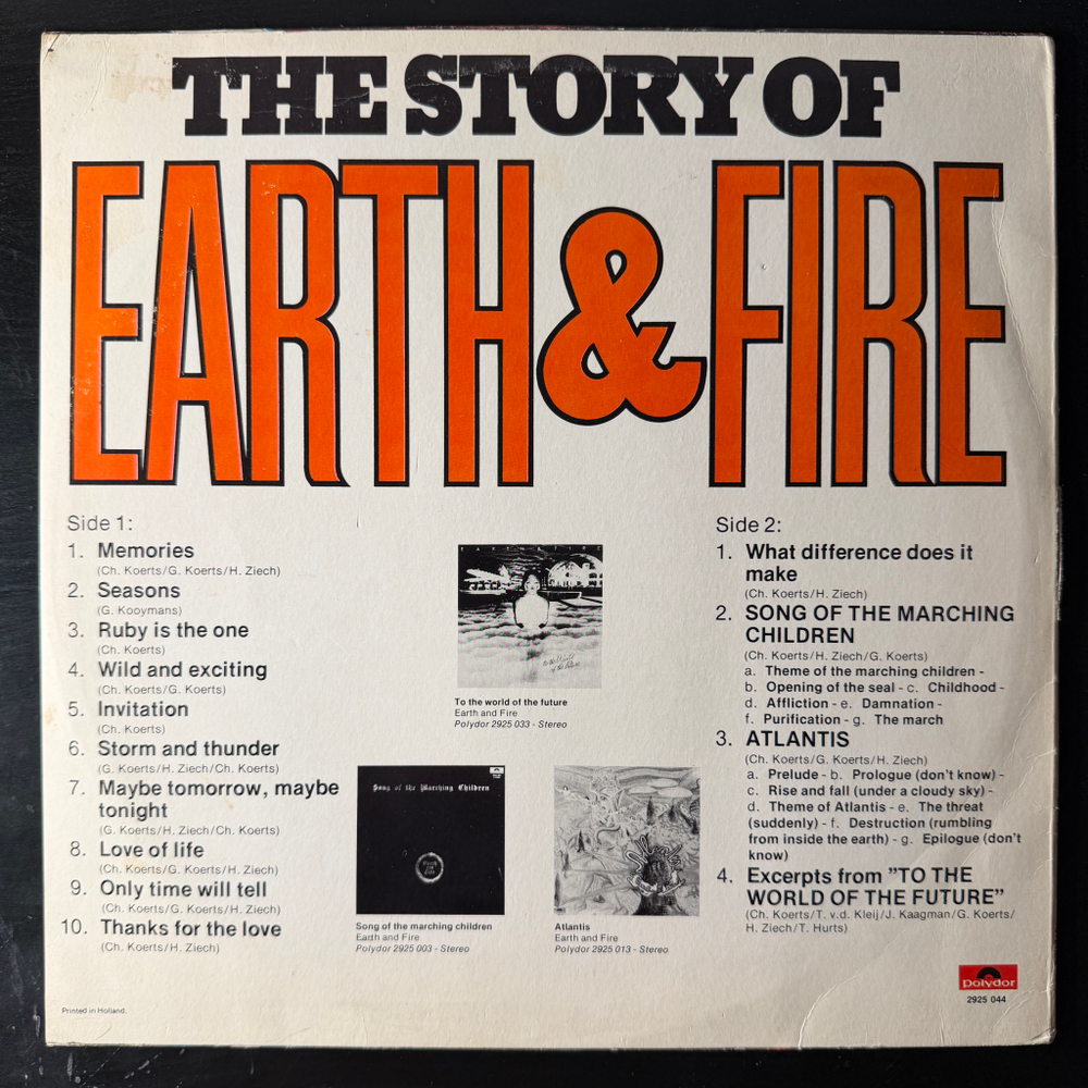 Earth And Fire – The Story Of Earth & Fire (Голландия 1976г.) Т