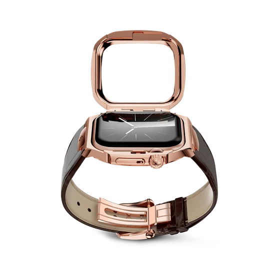 Корпус для Apple Watch ROYAL45 - Rose Gold Leather