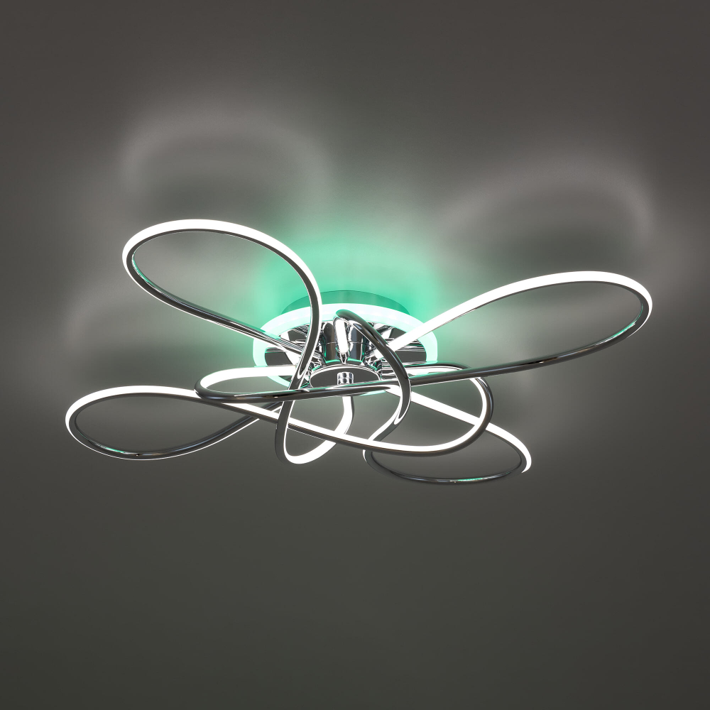 Citilux Джемини CL229B141E LED RGB Люстра с пультом Хром