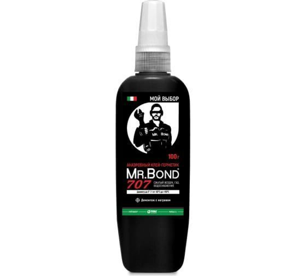Анаэробный герметик Mr.Bond 707 демонтаж с нагревом, красный, 250 г MB4070700250