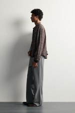 РУБАШКА CROPPED FIT В КЛЕТКУ — ZARA