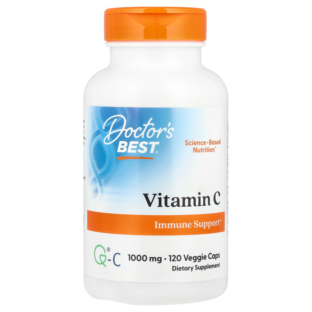 Doctor's Best, Витамин С с Q-C, 1000 мг, 120 вегетарианских капсул