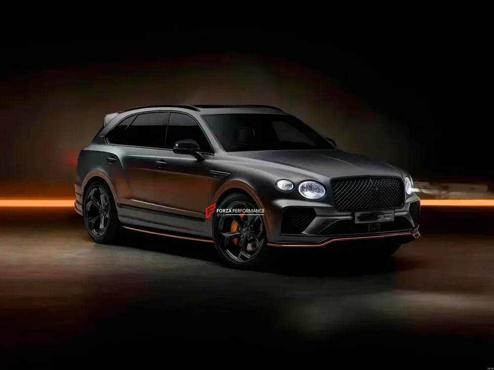 Губа переднего бампера и диффузор заднего бампера на замену для Bentley Bentayga 2020+ Бентли Бентайга
