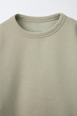 ZARA БАЗОВАЯ ТОЛСТОВКА, БЕЖЕВЫЙ/ЗЕЛЕНЫЙ
