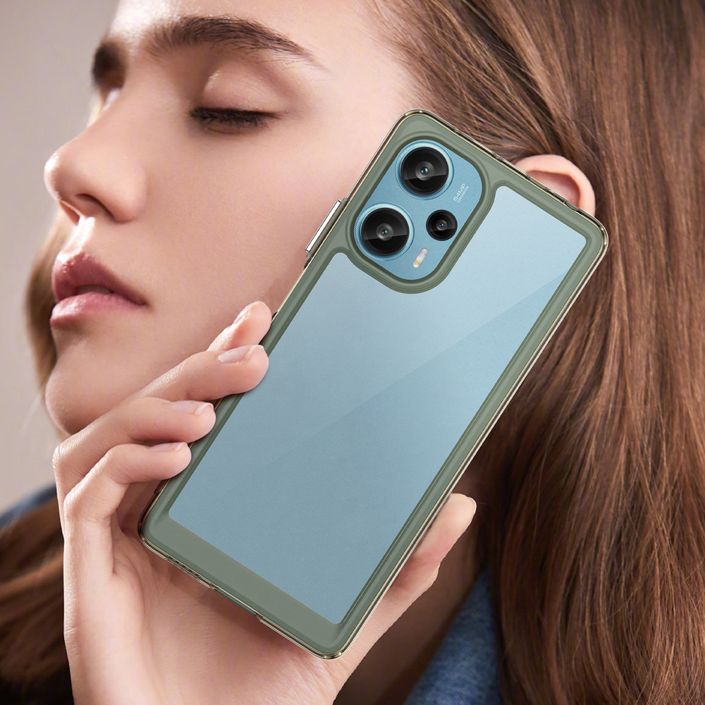 Чехол с мягкими усиленными рамками серого цвета для Xiaomi Redmi Note 12 Turbo и Xiaomi Poco F5, увеличенные защитные свойства