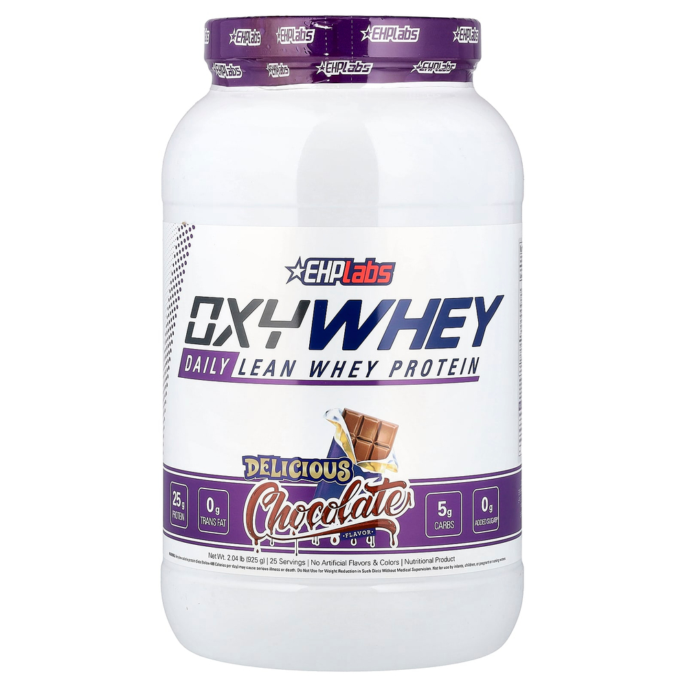 EHPlabs, OxyWhey, сывороточный протеин для ежедневного использования, вкус вкусного шоколада, 925 г (2,04 фунта)