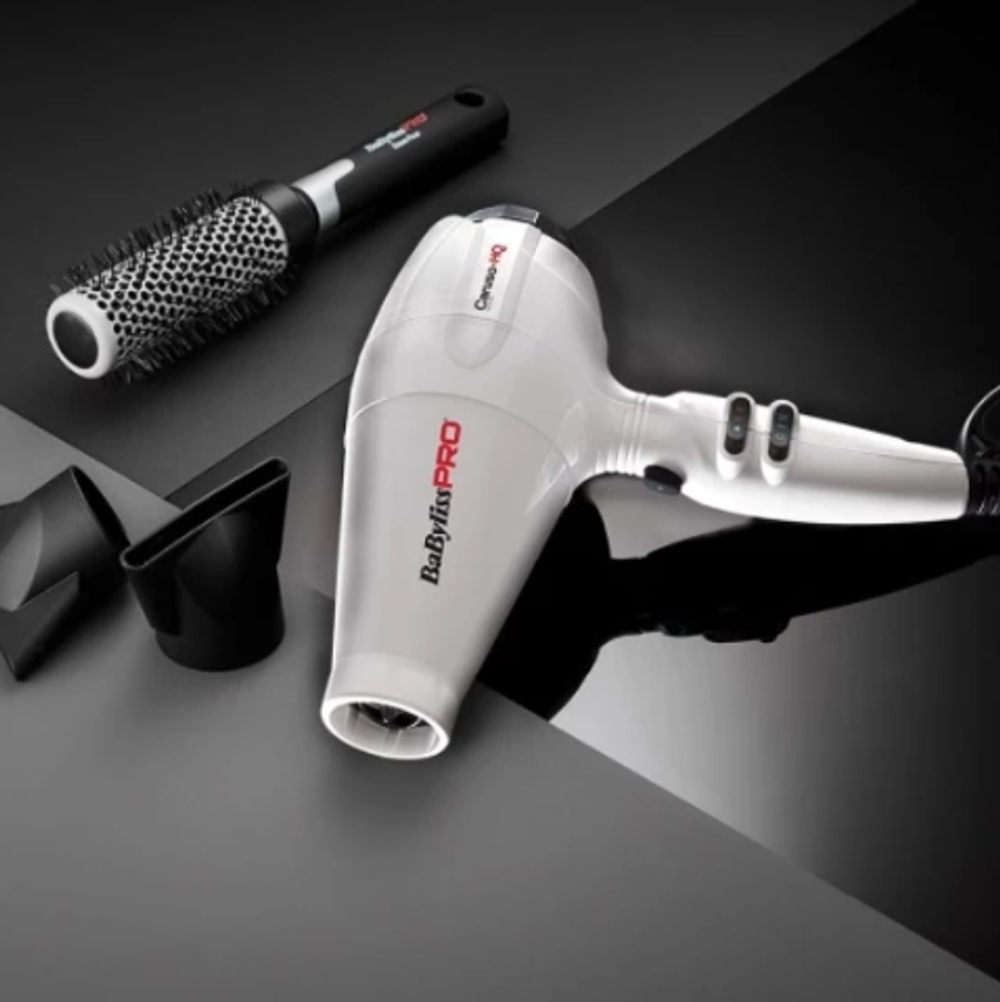 Профессиональный фен BaByliss PRO Caruso-HQ Ionic BAB6970WIE White - 4