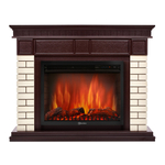 Каминокомплект: Очаг Electrolux EFP/P-2520LS N, портал Bricks 25 камень бежевый, шпон темный дуб НС-1747576