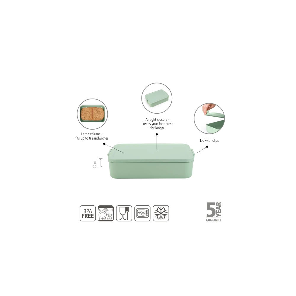 Brabantia Зеленый ланч-бокс Make & Take Jade Green 203145