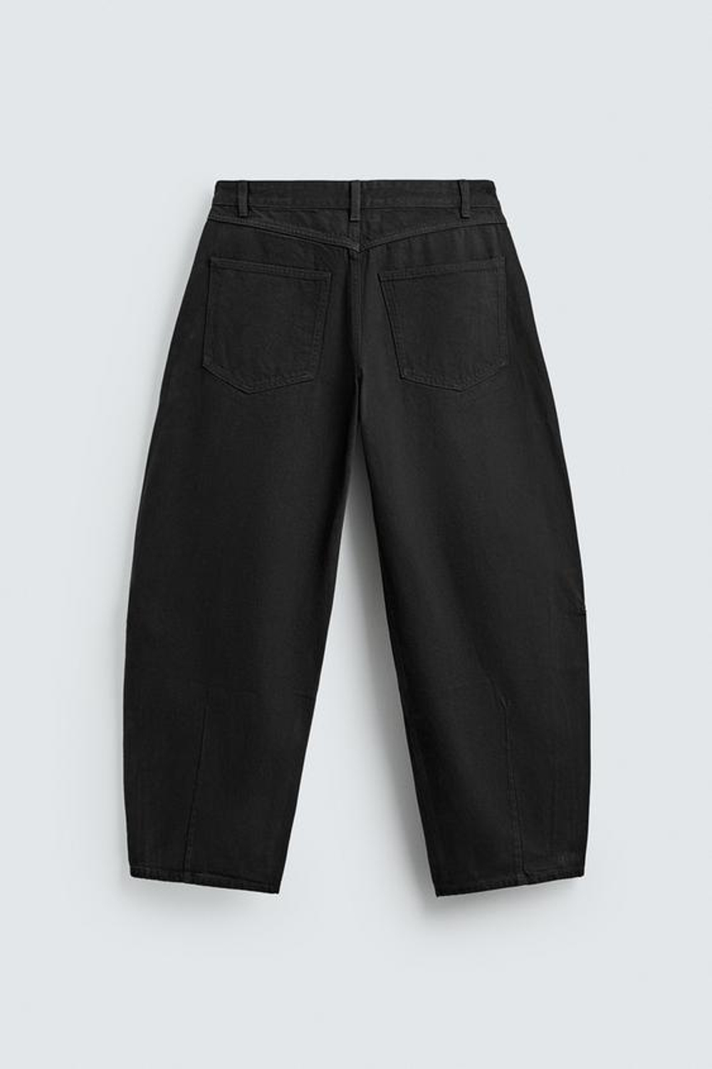 ZARA ДЖИНСЫ BALLOON FIT НА МОЛНИИ, ЧЕРНЫЙ