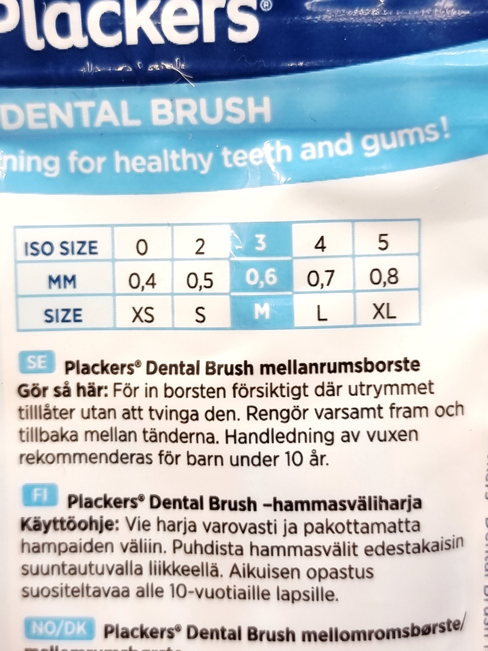 Межзубные ершики Plackers Dental Brush M 0,6 мм 24 шт. голубые
