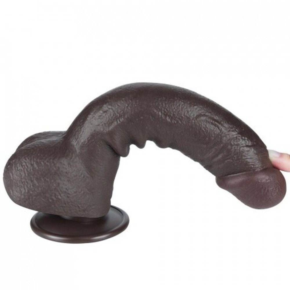 Реалистичный фаллоимитатор Lovetoy Sliding Skin (24*4,3) с двойным покрытием, черный