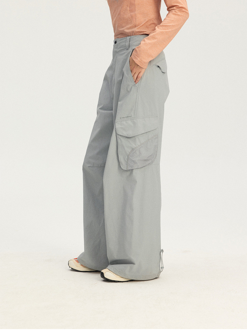 WMNS Штаны Nothomme Monterest Wide-Leg Cargo серый