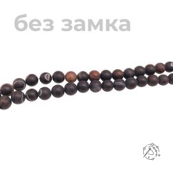 Нить бусин из агата черного матового 12 мм