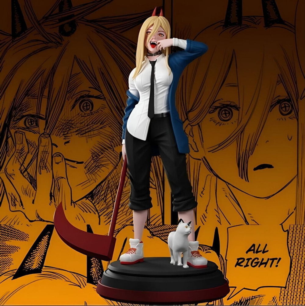 Пауэр Power Человек бензопила Chainsaw Man Коллекционная Фигурка Аниме