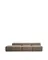 Трехместный диван Blok из коричневой синели с левым креплением, 325 см