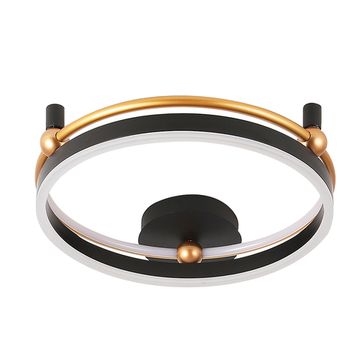 Потолочный светодиодный светильник 48W 3000-6300K Fernando PL48W LED Black/Gold чёрный/золото Crystal Lux