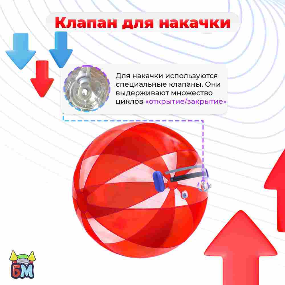 Аттракцион Водный шар ПВХ «Малина» 2*2*2 м