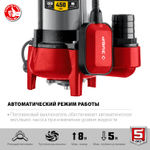 Насос фекальный с режущим механизмом ЗУБР НПФ-450-Р