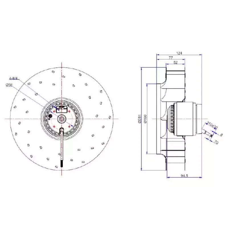 Мотор-колесо Vilmann BX-280-2E / LCK-BX-280-2E