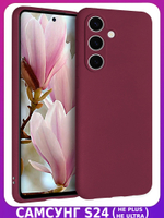 Мягкий Soft Touch чехол из силикона для SAMSUNG GALAXY S24 (не ULTRA / FE / PLUS!) с бархатной подкладкой