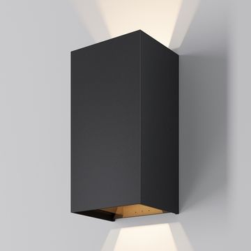 Уличный настенный светильник 20W 3000K O525WL-L20B3K черный Drape Maytoni
