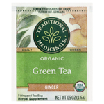 Traditional Medicinals, органический зеленый чай, имбирь, 16 чайных пакетиков в упаковке, 24 г (0,85 унции)