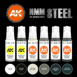 Набор акриловых красок AK Interactive NMM (Non Metallic Metal) Steel Set