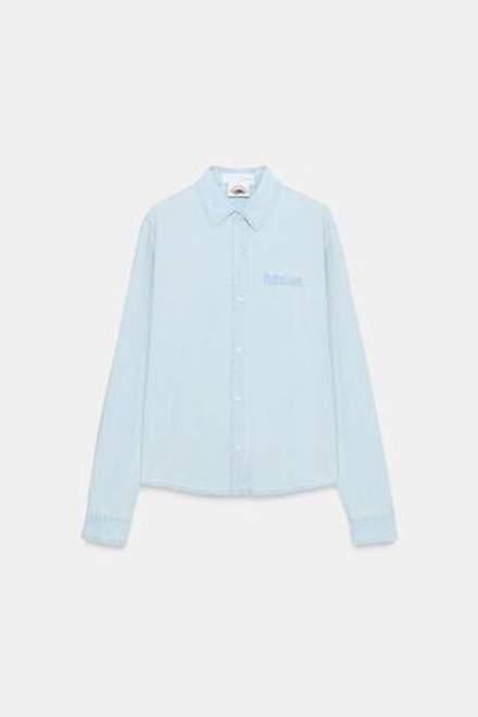 ZARA - FRUIT OF THE LOOM™ ДЖИНСОВАЯ РУБАШКА, СИНИЙ