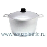 Кастрюля алюм литая 8,0л алюм/кр ТМ KUKMARA