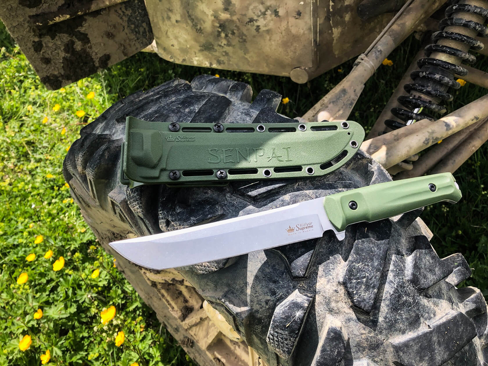 Тактический нож Senpai AUS-8 StoneWash Олива - изображение 20