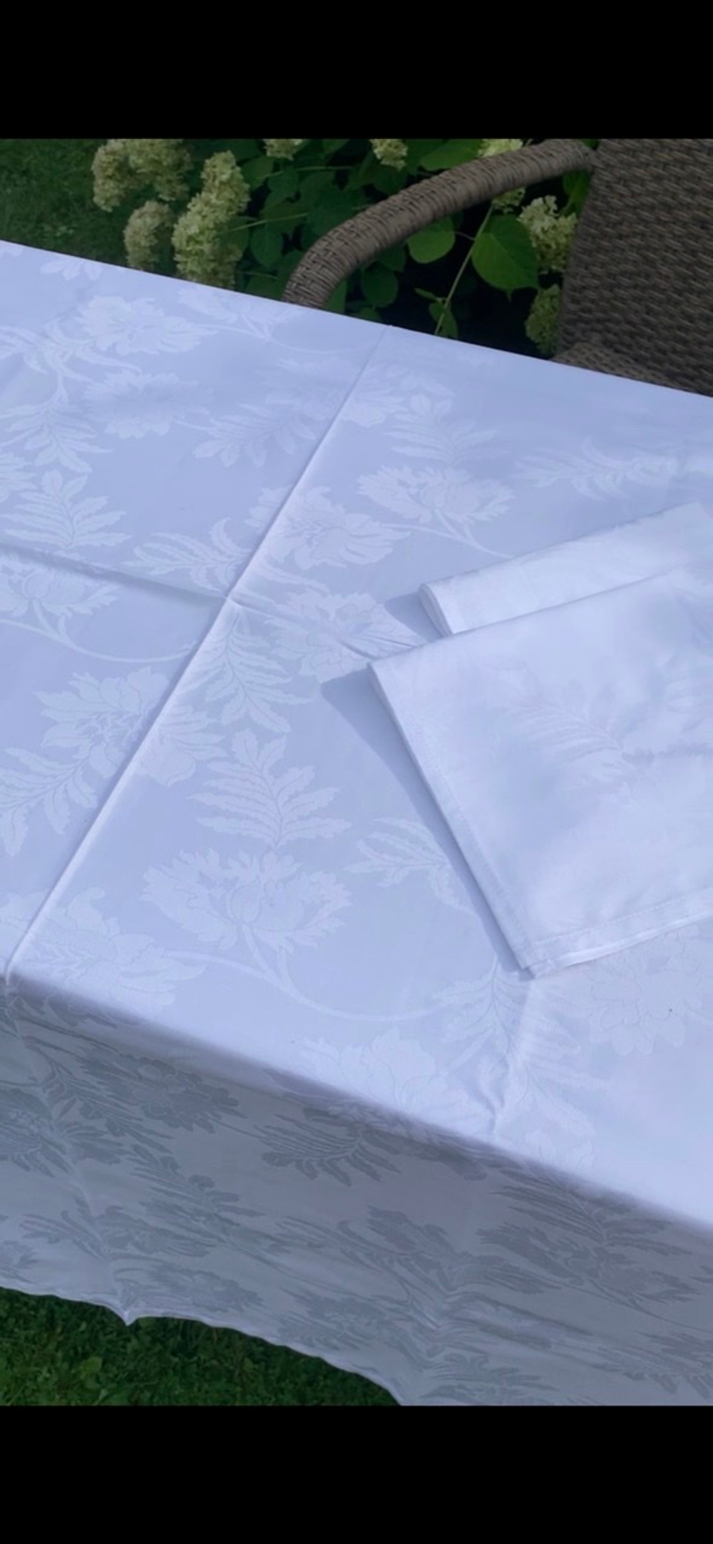 Скатерть 160х270 и 12 салфеток Vallesusa Arles 14463 белые