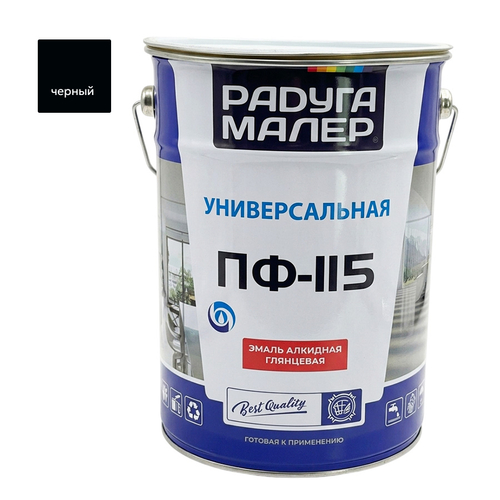 Эмаль ПФ-115 РАДУГА черная  6кг