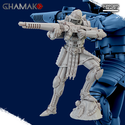 Adeptus Mechanicus Skitarii Vanguard Скитарий №3 с ружьём миниатюра для dnd, днд, pathfinder, фентези, Настольная игра, НРИ, Варгейм, РПГ