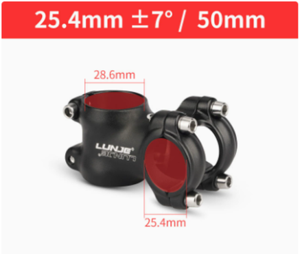 Вынос руля LUNJE XT-A007 Плюс-минус 7 градусов/черный 25.4*50mm