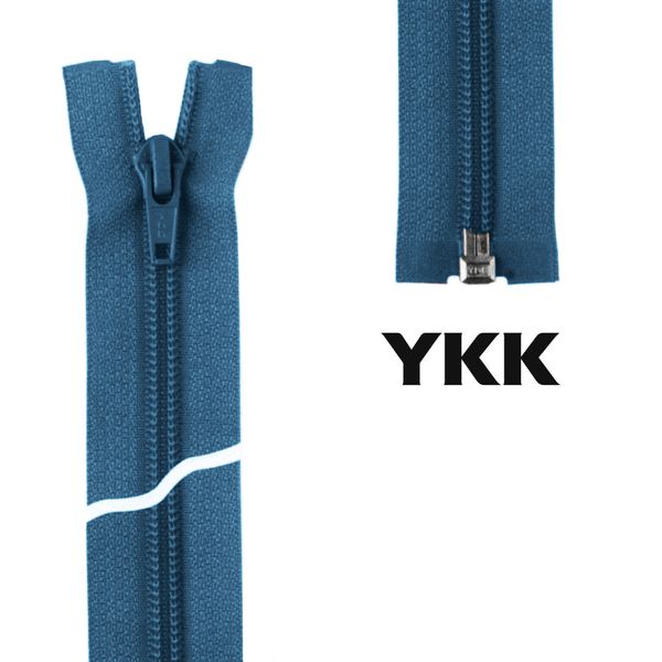 Молния спираль (витая) YKK Т5 (5 мм) 1 зам., разъем., 50 см, цв. 909 синий, уп.10 шт