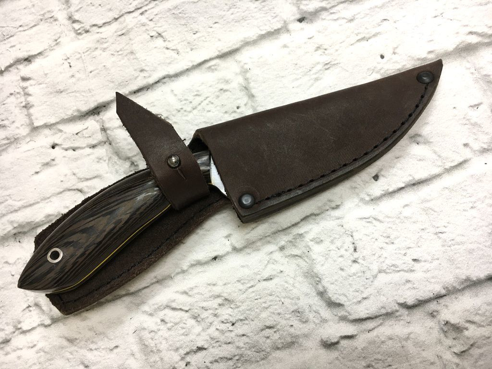 Цельнометаллический нож F7, сталь 95Х18, Венге