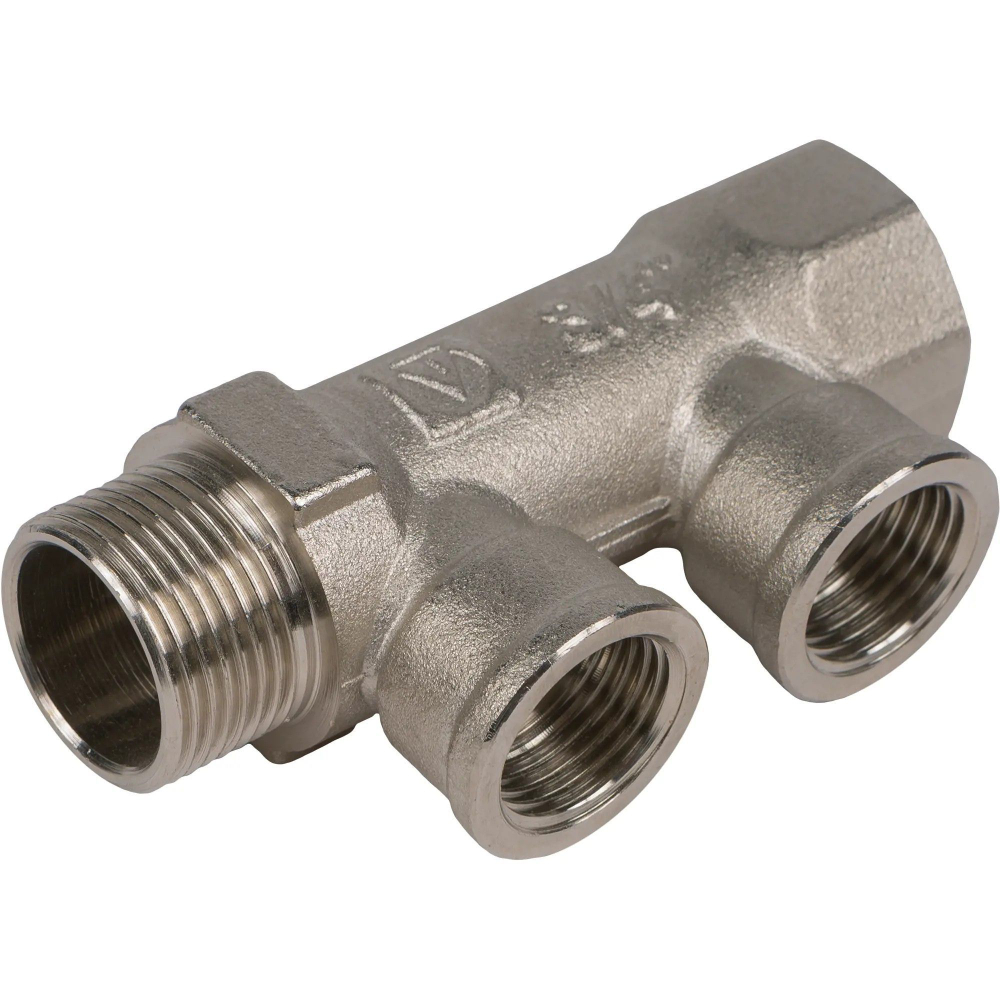 Коллектор 2 выхода 3/4х1/2 внутренняя резьба Valtec