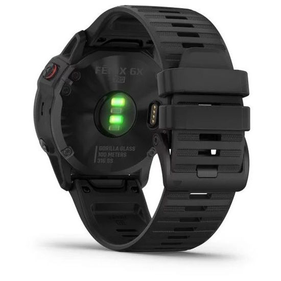 Мультиспортивные часы Garmin Fenix 6X Pro - черные с черным ремешком 010-02157-01