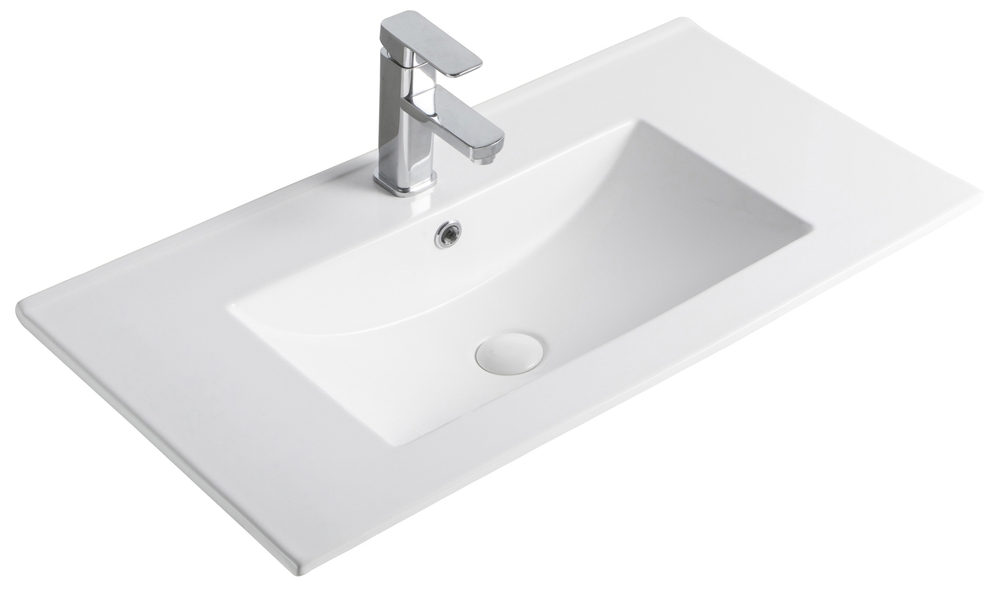 Раковина Gid NYJ803-70 71110 встраиваемая сверху белая 71x40x17